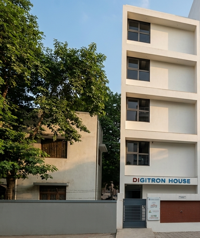 Digitron India team working at a secured, networked enterprise facility